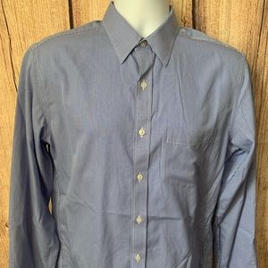 J. Crew Long sleeve blue and white checkered shirt